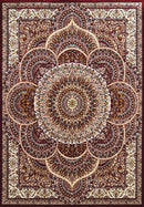 Rugs Long Runner Rugs 27" x 86" x 0.39" Ruby Polyester Runner Rug 6713 HomeRoots