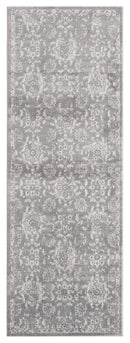 Rugs Long Runner Rugs 31" x 86" x 0.39" Grey Viscose/Polyester Runner Rug 6822 HomeRoots