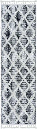 Rugs Modern Area Rugs - 94" X 130" X 0.'25" Charcoal Polyester Rug HomeRoots