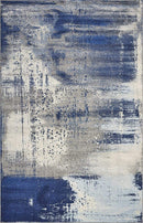 Rugs Modern Area Rugs - 99" X 122" X 0.'5" Ice Blue Polypropylene Rug HomeRoots