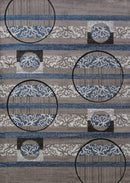 Rugs Modern Rugs - 23" x 82" x 0.43" Grey Polypropylene Runner Rug HomeRoots