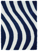Rugs Navy Area Rug - 63" x 86" x 1.2" Navy Polyester Area Rug HomeRoots