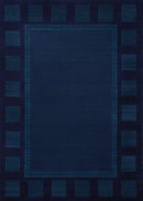 Rugs Navy Area Rug 63" x 90" x 0.3" Navy Polypropylene Area Rug 9607 HomeRoots