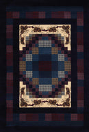 Rugs Navy Area Rug - 94" x 126" x 0.3" Navy Polypropylene Oversize Rug HomeRoots