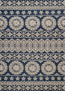 Rugs Navy Blue Area Rug - 31" x 90" x 0.39" Navy Polyester Mat Rug HomeRoots