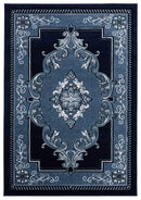 Rugs Navy Blue Area Rug - 6 x 90" x 0.53" Nave Olefin/Polypropylene Area Rug HomeRoots