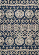 Rugs Navy Blue Area Rug - 63" x 90" x 0.39" Navy Polyester Area Rug HomeRoots