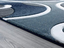 Rugs Navy Blue Rug - 22" x 32" x 0.53" Navy Olefin/Polypropylene Accent Rug HomeRoots