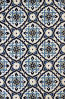 Rugs Navy Blue Rug - 22" x 36" x 0.47" Navy Olefin Accent Rug HomeRoots