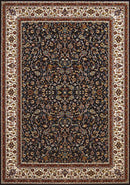 Rugs Navy Blue Rug 94" x 126" x 0.39" Navy Polyester Oversize Rug 6732 HomeRoots