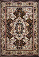 Rugs Navy Blue Rug 94" x 126" x 0.39" Navy Polyester Oversize Rug 6756 HomeRoots