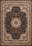 Rugs Navy Blue Rug 94" x 126" x 0.39" Navy Polyester Oversize Rug 6764 HomeRoots