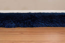 Rugs Navy Blue Rug - 94" x 126" x 2.7" Navy Polyester Oversize Rug HomeRoots