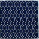 Rugs Navy Rug - 6'6" x 9'6" UV-treated Polypropylene Navy Area Rug HomeRoots