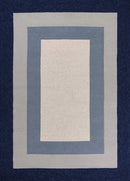 Rugs Navy Rug - 6'6" x 9'6" UV-treated Polypropylene Slate/Navy Area Rug HomeRoots