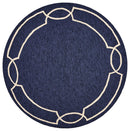Rugs Ocean Rug - 7' Round UV-treated Polypropylene Ocean Area Rug HomeRoots