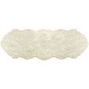Rugs Off White Rug - 48" x 72" x 1.5" Off White Quattro Faux Sheepskin - Area Rug HomeRoots