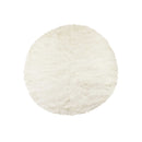 Rugs Off White Rug - 63" x 90" Off White, Arlington Circular, Faux Fur - Area Rug HomeRoots
