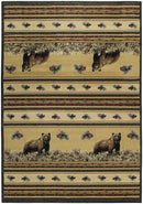 Rugs Olefin Rug 22" x 36" x 0.45" Natural Polypropylene Accent Rug 9790 HomeRoots