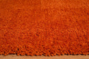 Rugs Orange Rug - 94" x 126" x 1.6" Orange Polyester Oversize Rug HomeRoots