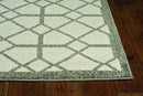 Rugs Patio Rugs - 23" X 45" X 0.'5" Ivory/Grey Polypropylene Rug HomeRoots