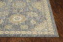 Rugs Patio Rugs - 27" X 39" X 0.'5" Slate Grey Wool Rug HomeRoots