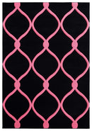 Rugs Pink Area Rug 31" x 50" x 0.53" Pink Olefin/Polypropylene Mat Rug 7497 HomeRoots