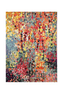 Rugs Polypropylene Area Rug With Jute Mesh Backing, Multicolor Benzara