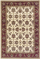 Rugs Red Area Rugs 3'3" x 4'11" Polypropylene Ivory/Red Area Rug 3600 HomeRoots