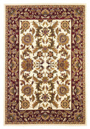 Rugs Red Area Rugs - 5'3" x 7'7" Polypropylene Ivory/Red Area Rug HomeRoots