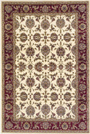 Rugs Red Area Rugs 7'7" x 10'10" Polypropylene Ivory/Red Area Rug 4174 HomeRoots