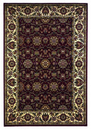 Rugs Red Area Rugs 7'7" x 10'10" Polypropylene Red/Ivory Area Rug 4172 HomeRoots