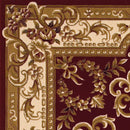 Rugs Red Area Rugs - 7'7" x 10'10" Polypropylene Red/Ivory Area Rug HomeRoots