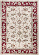 Rugs Red Area Rugs - 9' x 12' Polypropylene Ivory/Red Area Rug HomeRoots