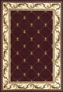 Rugs Red Kitchen Rugs 3'3" x 4'11" Polypropylene Red Area Rug 3686 HomeRoots