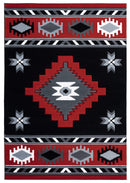Rugs Red Rug - 22" x 32" x 0.53" Red Olefin/Polypropylene Accent Rug HomeRoots