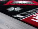 Rugs Red Rug - 22" x 32" x 0.53" Red Olefin/Polypropylene Accent Rug HomeRoots