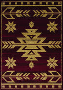 Rugs Red Rug 6 x 86" x 0.4" Red Polypropylene Area Rug 1934 HomeRoots