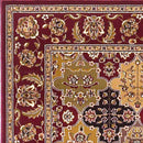Rugs Red Rug 7'7" Octagon Polypropylene Red Area Rug 2869 HomeRoots