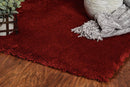 Rugs Red Rug - 8' x 11' Polyester Red Area Rug HomeRoots