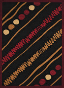 Rugs Red Rug 94" x 126" x 0.4" Red Olefin Oversize Rug 7732 HomeRoots