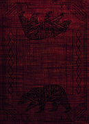Rugs Red Rug - 94" x 126" x 0.4" Red Polypropylene Oversize Rug HomeRoots