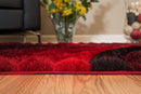 Rugs Red Rug - 94" x 126" x 1.2" Red Polyester Oversize Rug HomeRoots