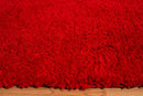 Rugs Red Rug - 94" x 126" x 1.6" Red Polyester Oversize Rug HomeRoots