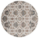 Rugs Room Rugs 94" x 94" x 0.79" Beige Microfiber/Polyester Round Rug 7993 HomeRoots