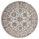 Rugs Room Rugs 94" x 94" x 0.79" Beige Microfiber/Polyester Round Rug 8013 HomeRoots