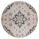 Rugs Room Rugs 94" x 94" x 0.79" Beige Microfiber/Polyester Round Rug 8045 HomeRoots
