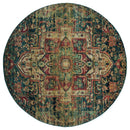 Rugs Round Area Rugs 94" x 94" x 0.37" Multi Olefin Frieze Round Rug 9766 HomeRoots