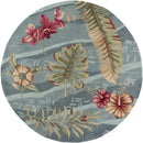 Rugs Round Rugs - 5'6" Round Polyester Seafoam Area Rug HomeRoots