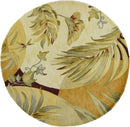 Rugs Round Rugs - 5'6" Round Wool Coral/Ivory Area Rug HomeRoots